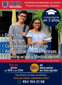 UNIP Universidad Internacional del Pacífico Guía Puerto Escondido, Huatulco, Mazunte, Zipolite, guiapuertoescondido.com