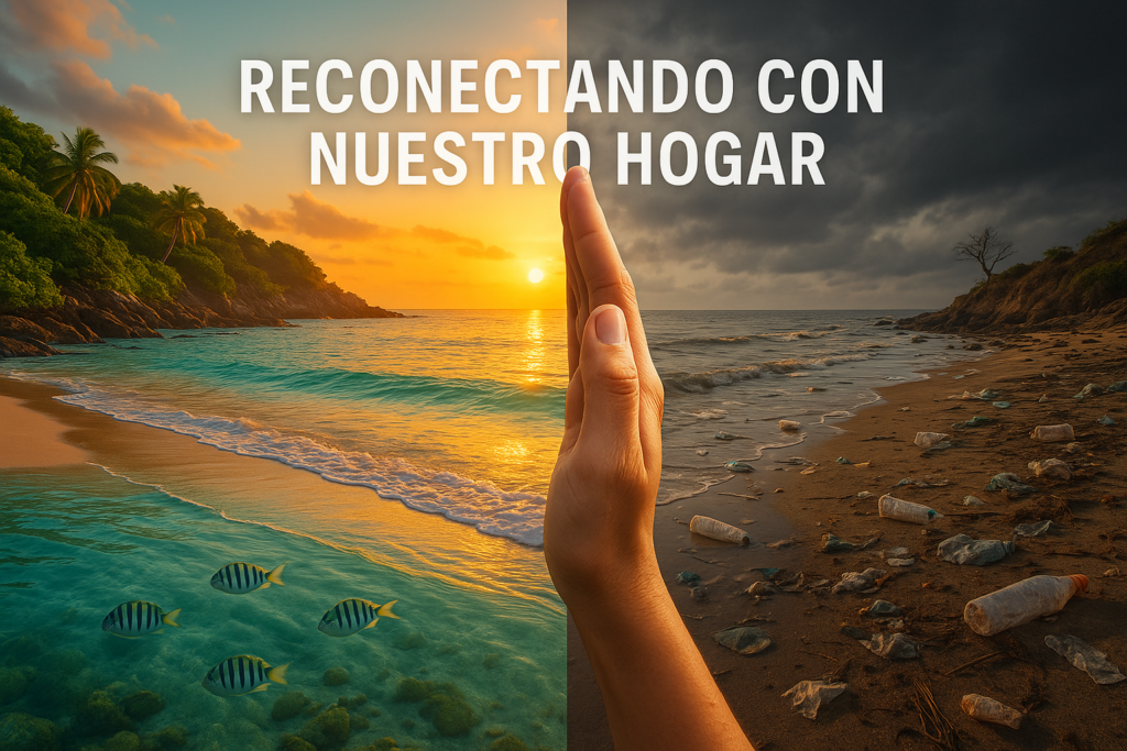 "Amanecer sobre la costa virgen de Puerto Escondido, mostrando la belleza natural que celebramos en el Día Internacional de la Madre Tierra"